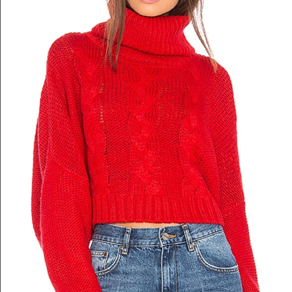 Red Cropped Sweater